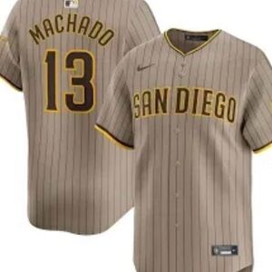 Nike San Diego Tan Jersey with Black and Gold